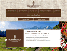 Tablet Screenshot of muehlenerhof.com